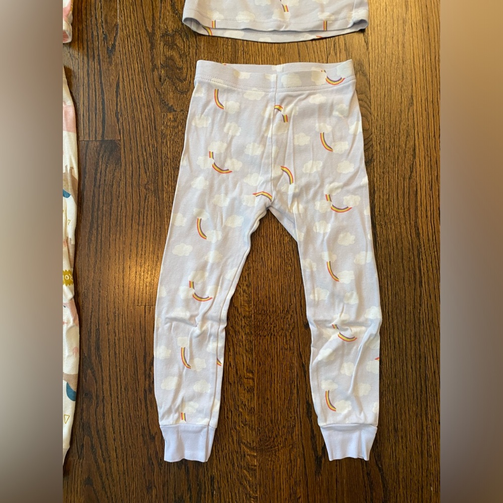 LOT- 7 pairs cotton pajama sets girl size 4T (14pcs total) sleepwear USED pjs - Picture 9 of 16